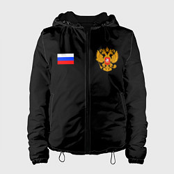 Куртка с капюшоном женская Russia sports team, цвет: 3D-черный