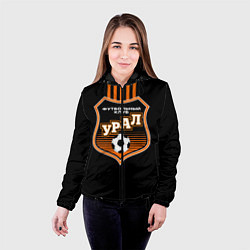 Куртка с капюшоном женская ФК Урал - полоски, цвет: 3D-черный — фото 2