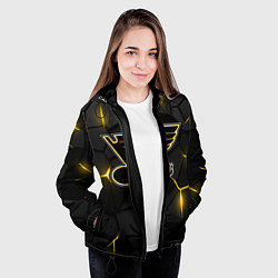 Куртка с капюшоном женская Сент Луис Блюз - плиты с подсветкой, цвет: 3D-черный — фото 2