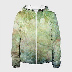 Женская куртка Абстракция - faded spots on a green background