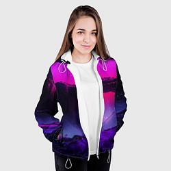 Куртка с капюшоном женская A Journey on the planet, цвет: 3D-белый — фото 2