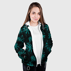 Куртка с капюшоном женская Palm light blue dark, цвет: 3D-белый — фото 2