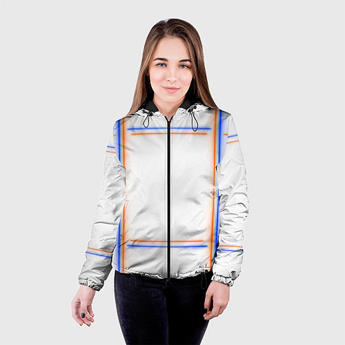 Женская куртка Neon white orange blue / 3D-Черный – фото 4