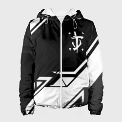 Куртка с капюшоном женская Doom geometry black, цвет: 3D-белый