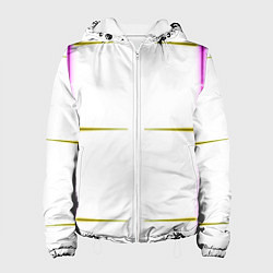 Женская куртка Color white pink yellow stripes