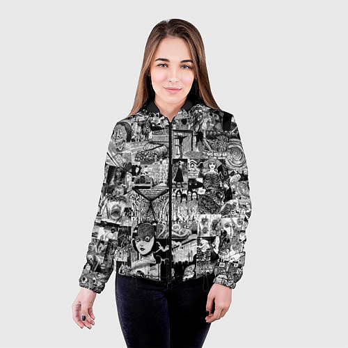 Женская куртка Horror World of Junji Ito / 3D-Черный – фото 4