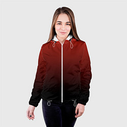 Куртка с капюшоном женская Red gradient, цвет: 3D-белый — фото 2