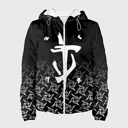 Куртка с капюшоном женская Doom ninja, цвет: 3D-белый