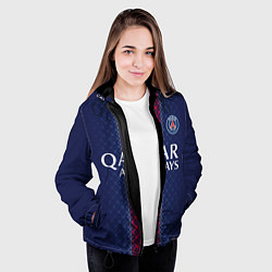 Куртка с капюшоном женская ПСЖ домашняя форма 25 26, цвет: 3D-черный — фото 2