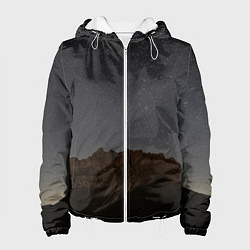 Куртка с капюшоном женская Массив Метеген под звездами, цвет: 3D-белый