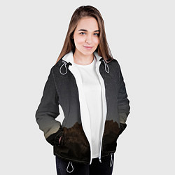 Куртка с капюшоном женская Массив Метеген под звездами, цвет: 3D-белый — фото 2