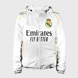 Куртка с капюшоном женская Реал Мадрид домашняя форма 2025 2026, цвет: 3D-белый