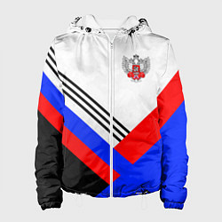 Куртка с капюшоном женская Федерация бокса - Россия, цвет: 3D-белый