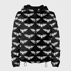 Куртка с капюшоном женская Империум человечества паттерн, цвет: 3D-черный