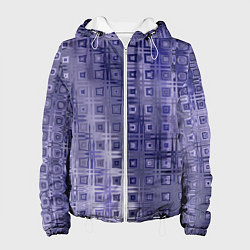 Куртка с капюшоном женская Геометрический градиент фиолетовый, цвет: 3D-белый