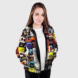 Куртка с капюшоном женская Metallica - обложки альбомов и песен, цвет: 3D-черный — фото 2