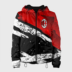 Куртка с капюшоном женская ФК Милан - потертости, цвет: 3D-черный