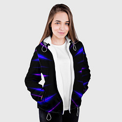 Куртка с капюшоном женская Color black neon neon, цвет: 3D-белый — фото 2