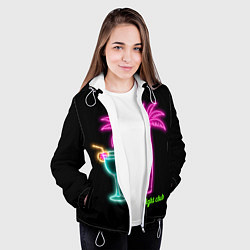 Куртка с капюшоном женская Night club, цвет: 3D-белый — фото 2