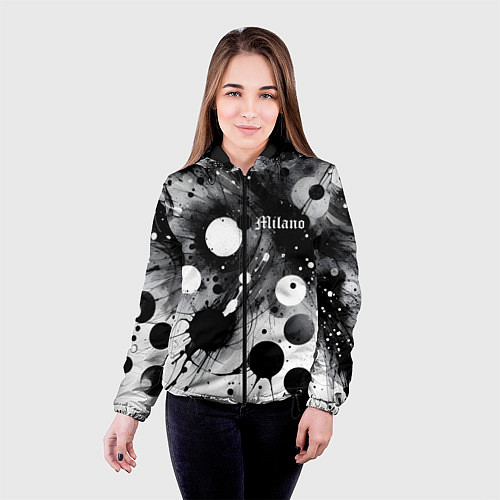 Женская куртка Abstract fantasy pattern - Milano / 3D-Черный – фото 4