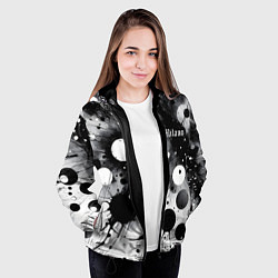 Куртка с капюшоном женская Abstract fantasy pattern - Milano, цвет: 3D-черный — фото 2