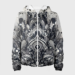 Куртка с капюшоном женская Abstract pattern - graffiti, цвет: 3D-белый
