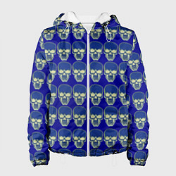 Куртка с капюшоном женская Сияние черепа, цвет: 3D-белый