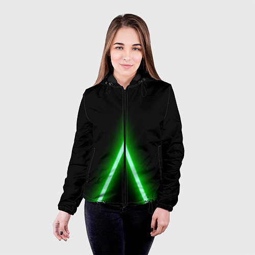 Женская куртка Color neon green / 3D-Черный – фото 4