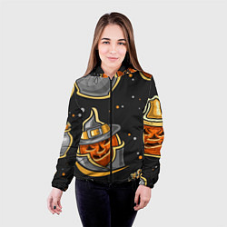 Куртка с капюшоном женская День хэллоуин, цвет: 3D-черный — фото 2