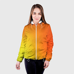 Куртка с капюшоном женская Color orange red, цвет: 3D-белый — фото 2
