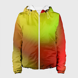 Куртка с капюшоном женская Color multicolored gradient, цвет: 3D-белый
