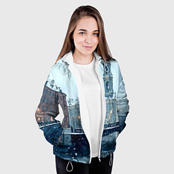 Куртка с капюшоном женская Зимний Питер, цвет: 3D-белый — фото 2