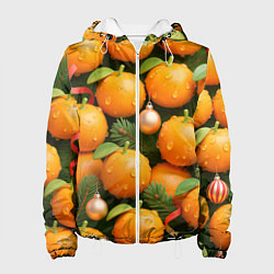 Куртка с капюшоном женская Мандариновое настроение, цвет: 3D-белый