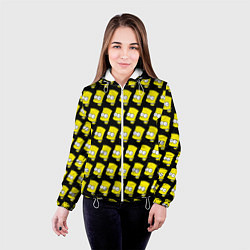 Куртка с капюшоном женская Барт Симпсон: узор, цвет: 3D-белый — фото 2