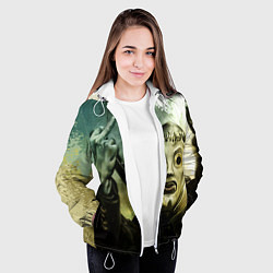 Куртка с капюшоном женская Slipknot, цвет: 3D-белый — фото 2