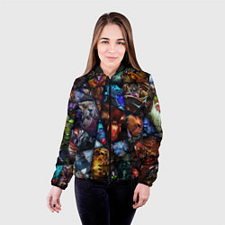 Куртка с капюшоном женская Dota 2: All Pick, цвет: 3D-черный — фото 2