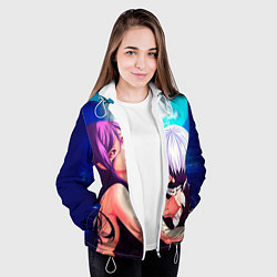 Куртка с капюшоном женская Токийский Гуль, цвет: 3D-белый — фото 2