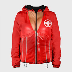 Куртка с капюшоном женская Костюм медсестры, цвет: 3D-черный