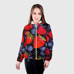 Куртка с капюшоном женская Berries, цвет: 3D-белый — фото 2