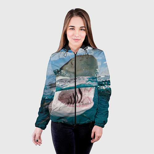 Женская куртка Хищная акула / 3D-Черный – фото 4