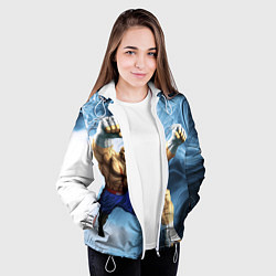 Куртка с капюшоном женская Muay Thai Rage, цвет: 3D-белый — фото 2