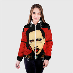 Куртка с капюшоном женская Mаrilyn Manson, цвет: 3D-белый — фото 2