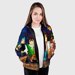 Куртка с капюшоном женская Minecraft Men's, цвет: 3D-черный — фото 2