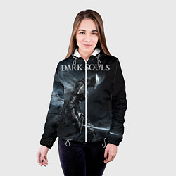 Куртка с капюшоном женская Dark Souls, цвет: 3D-белый — фото 2