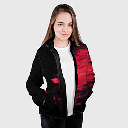 Куртка с капюшоном женская Краска, цвет: 3D-черный — фото 2