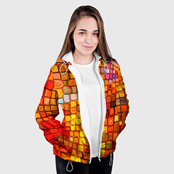 Куртка с капюшоном женская Текстуры, цвет: 3D-белый — фото 2