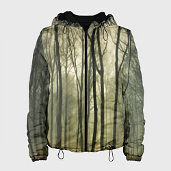 Куртка с капюшоном женская Чарующий лес, цвет: 3D-черный