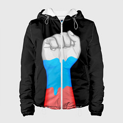 Куртка с капюшоном женская Русский кулак, цвет: 3D-белый