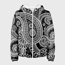 Куртка с капюшоном женская Paisley, цвет: 3D-белый