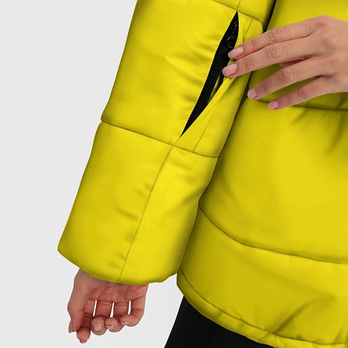 Женская зимняя куртка Happy Pikachu / 3D-Черный – фото 5